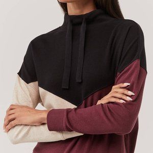 NWT Airplane Colorblock Pullover-Black/Wheat Heather/Raisin